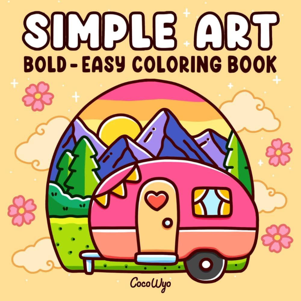 Simple Art: Coloring Book for Adults and Teens, Bold and Easy Designs for Relaxation with Minimal... | Amazon (US)