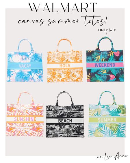 New summer totes from Walmart! Perfect for the beach, comes in tons of colors! 

Lee Anne Benjamin 🤍

#LTKunder50 #LTKSeasonal #LTKFind