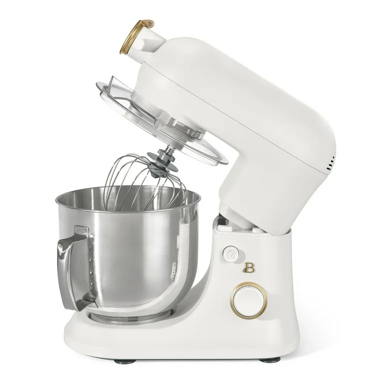 Beautiful 6 Qt Tilt-Head Stand Mixer with Dough Hook, Flat Beater, Balloon Whisk, Pastry Beater &... | Walmart (US)