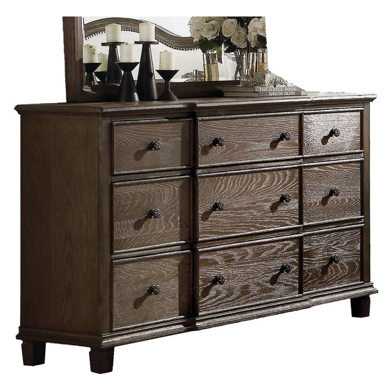 ACME  Baudouin Dresser - Weathered Oak - 38 x 60 x 18 in. | Walmart (US)