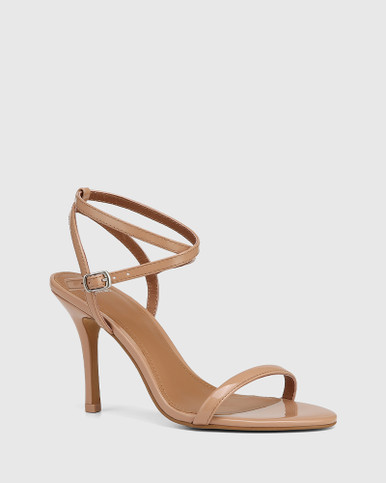 Roseta Sunkissed Tan Patent Leather Stiletto Heel Sandal | Wittner