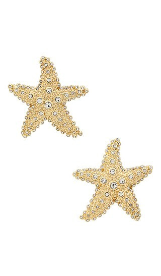 BaubleBar Sea Star Earrings in Metallic Gold. | Revolve Clothing (Global)