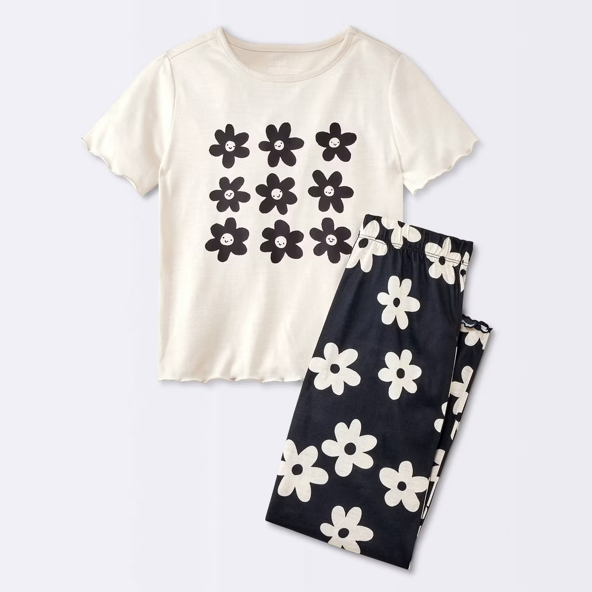 Girls' 2pc Short Sleeve Printed Pajama Set - Cat & Jack™ | Target