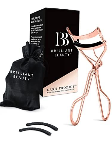 Brilliant Beauty Eyelash Curler with Satin Bag & Refill Pads - Award Winning - No Pinching, Just ... | Amazon (US)