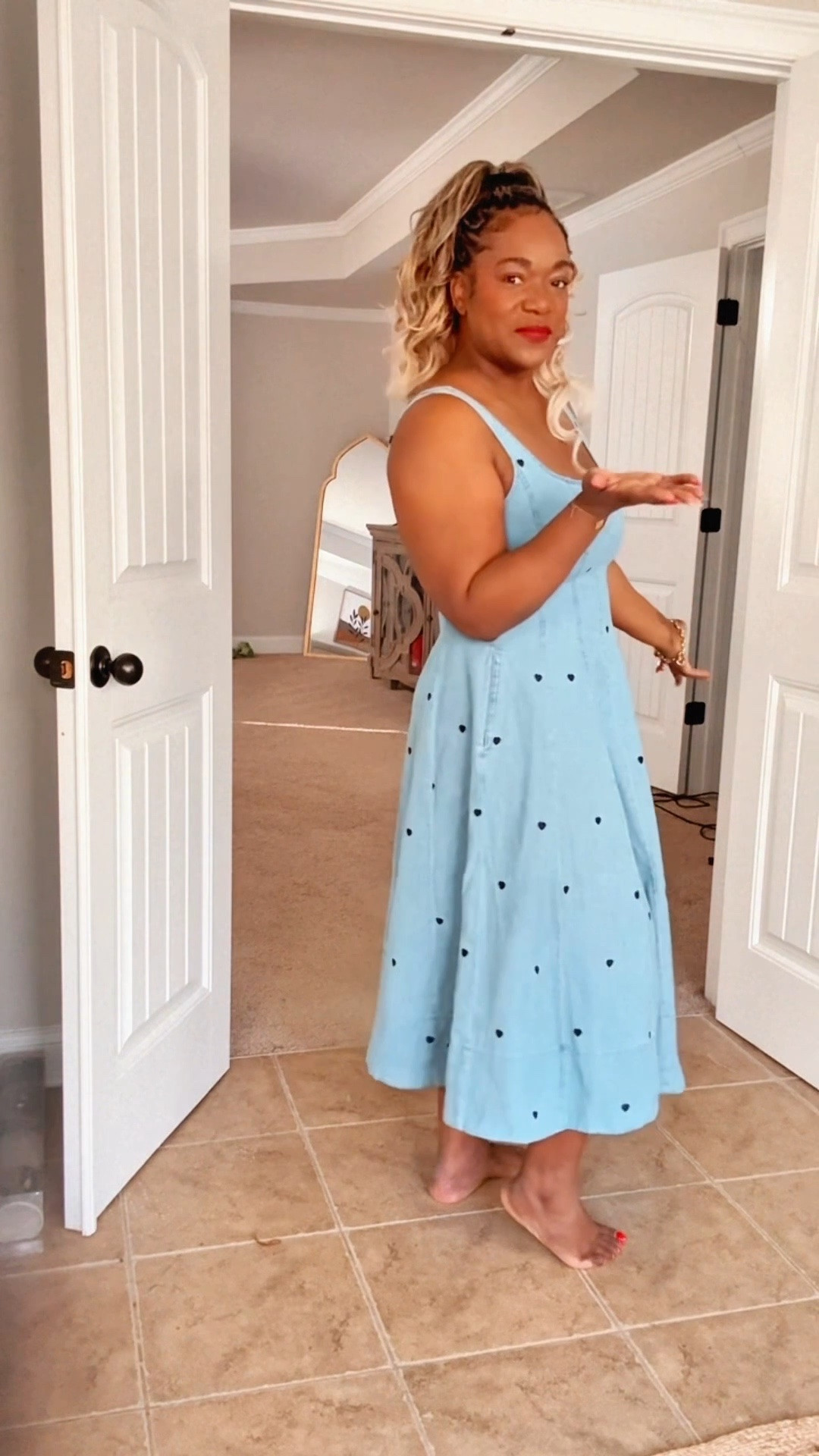 Heart-stamped denim done right 💙

This Walmart jean dress is flowy, flattering, and the silhouette is everything. And yes — it has pockets (you know that’s a win for me).

I also grabbed the matching denim button-up. You can throw it over your shoulders, wear it open, tie it, or layer a long sleeve underneath.

This is a four-season piece — boots for fall, heels for date night, sneakers for running errands.

Affordable. Versatile. Cute.
Walmart understood the assignment.

Shop linked 💙
@walmartfinds 

#LTKOver40 #LTKgrwm #LTKU