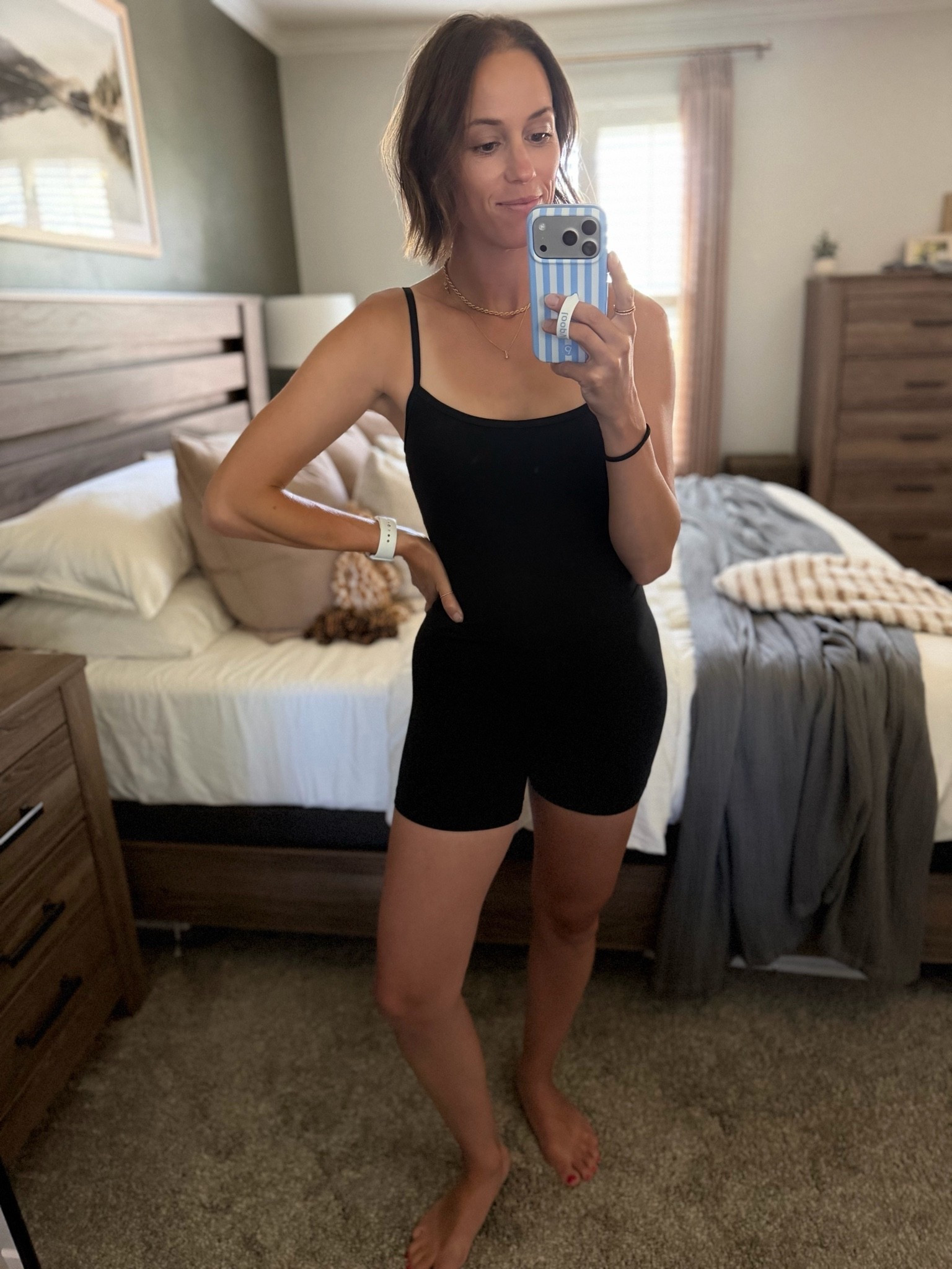 This romper is a favorite of mine. I haven’t pulled it out of my closet in awhile and when I put it on I asked myself why! It’s so comfortable, gives great support, and looks cute even with a sweatshirt or button down draped over it, too.

#LTKootd #LTKActive