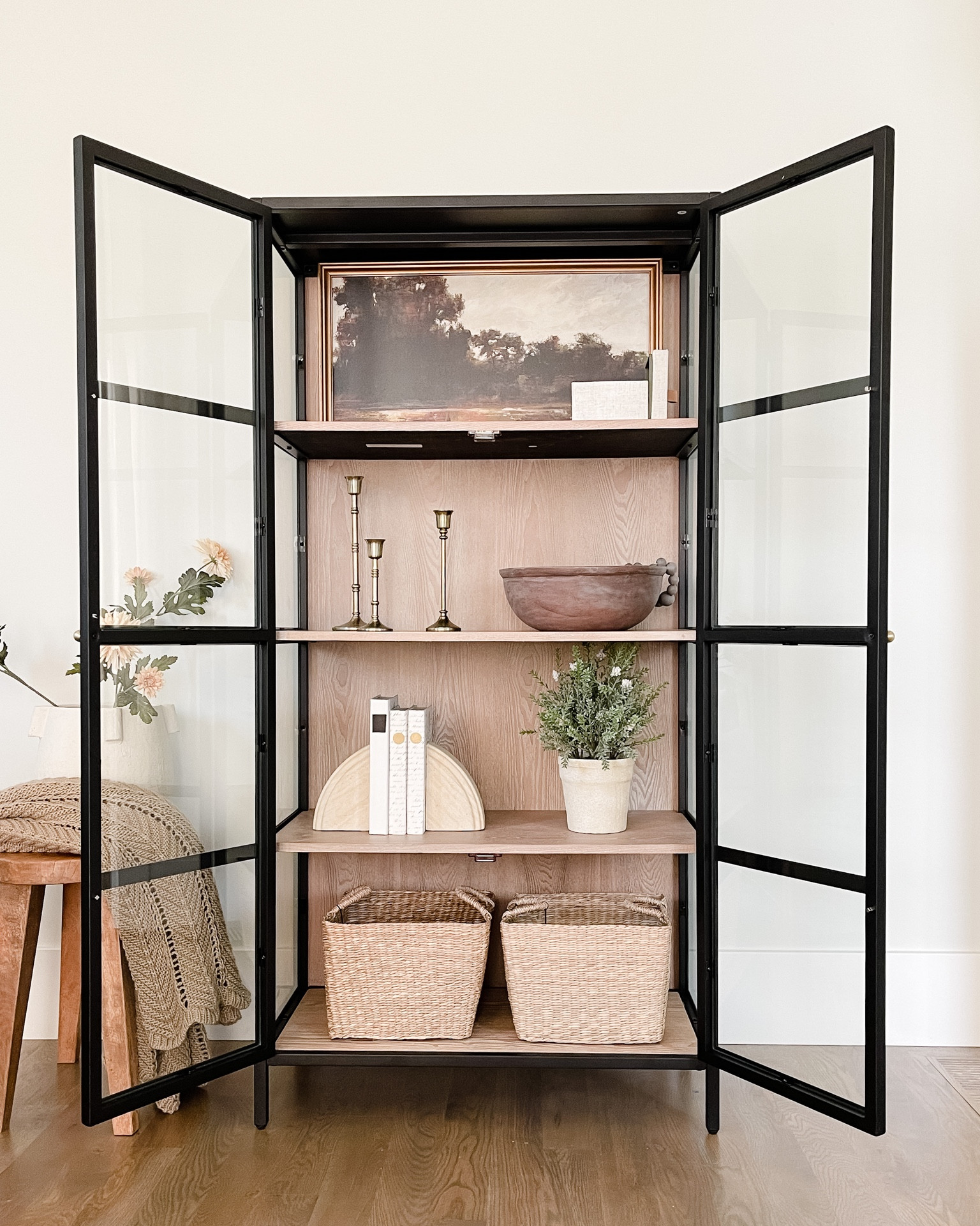 Glass cabinet fall decor. Favorite pieces for fall! #LTKCon

#LTKhome #LTKSeasonal