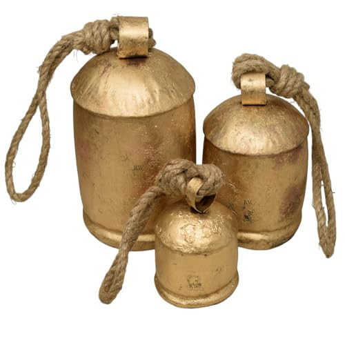 Vintage Handmade Rustic Door Hanging Bells Harmony Cow Bells for Lucky Christmas Décor Farmhouse Metal Shabby Chic Bells | Amazon (US)
