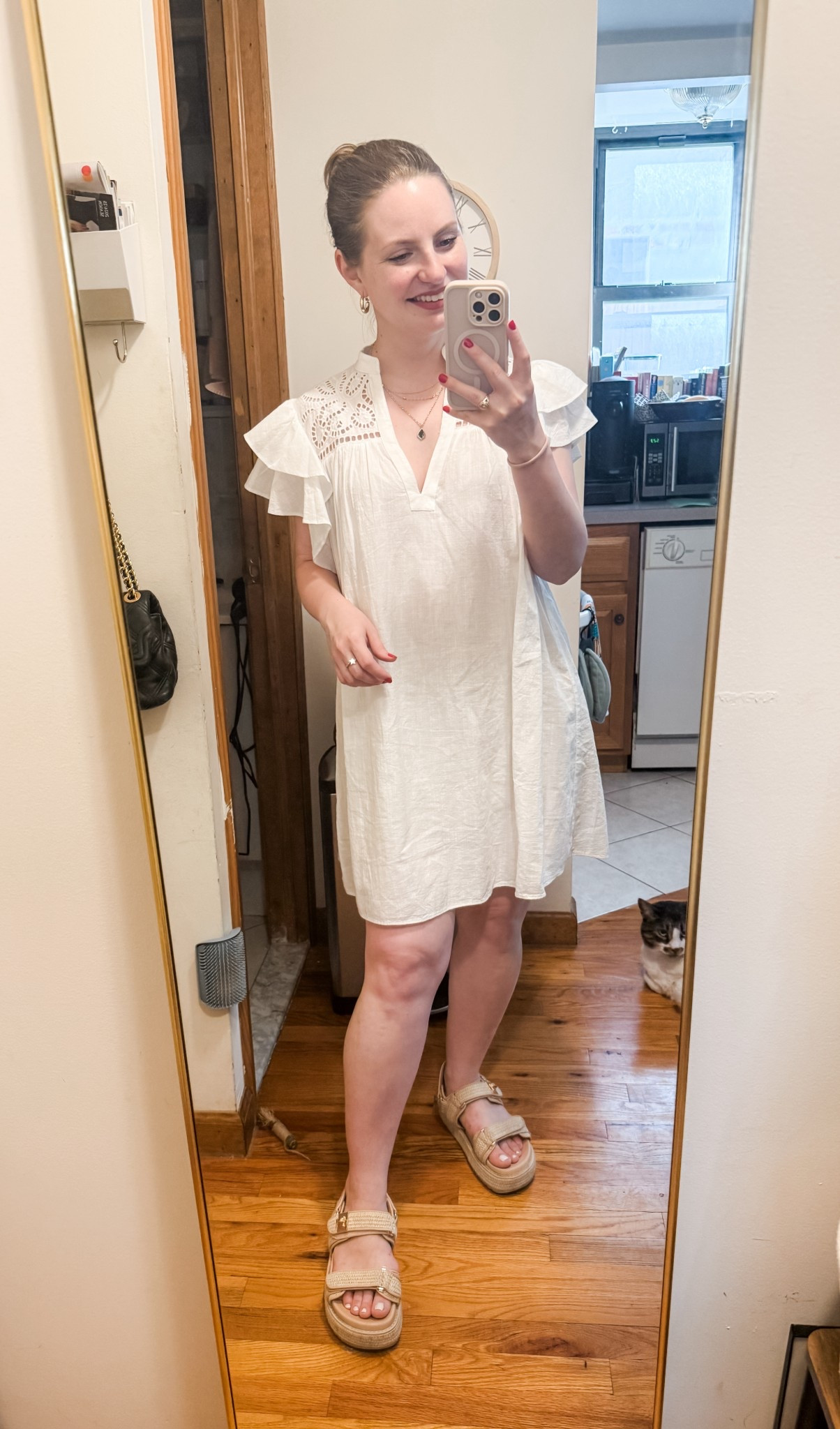 First hot day of the year and the summer whites were out! Love this 100% cotton eyelet embroidered dress. I did wear a half slip just in case. Wearing XS but runs big.

#LTKFindsUnder50 #LTKTravel #LTKSummerEdit