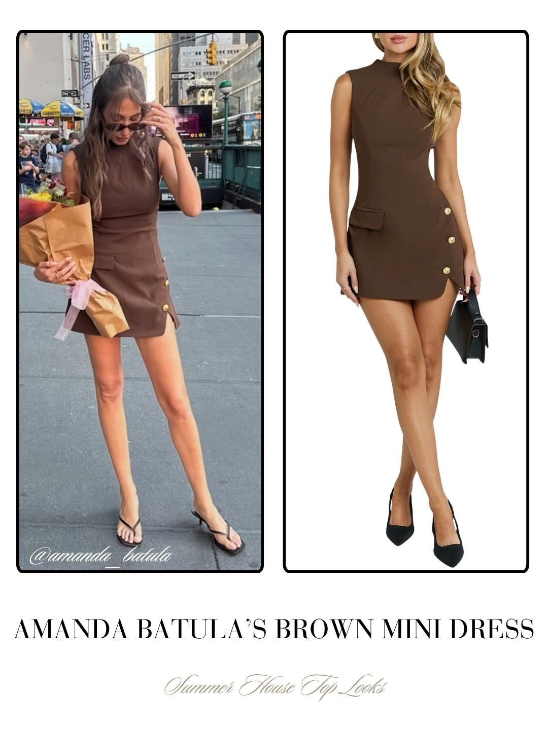 Amanda Batula’s Brown Mini Dress 📸 = @amanda_batula 