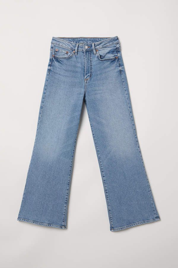 H & M - Wide High Ankle Jeans - Hellblau - Damen | H&M (DE, AT, CH, NL, FI)