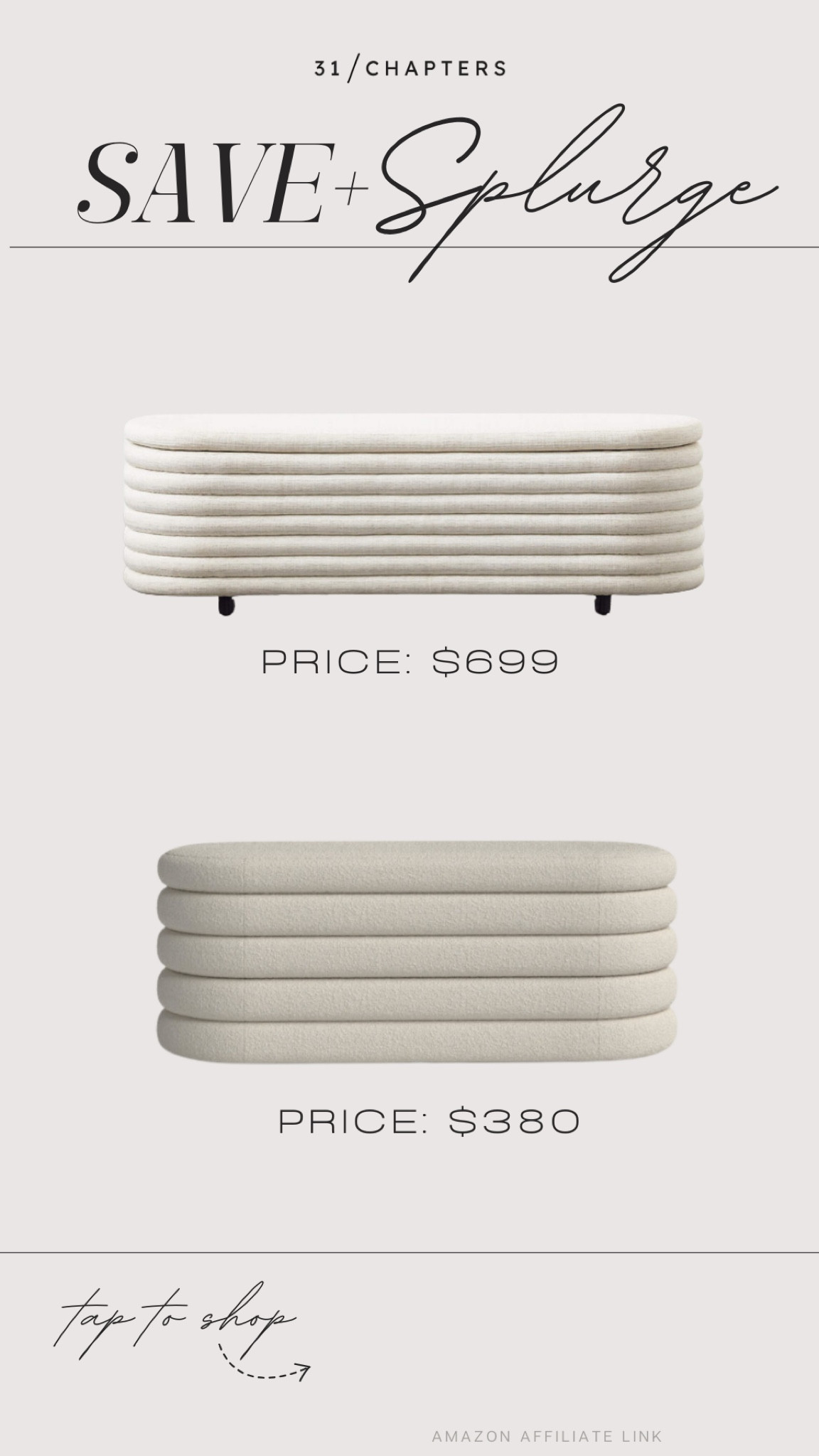 Storage bench, modern, transitional, save and splurge, designer and dupe, living room, bedroom, home decor, furnituree

#LTKhome #LTKsalealert