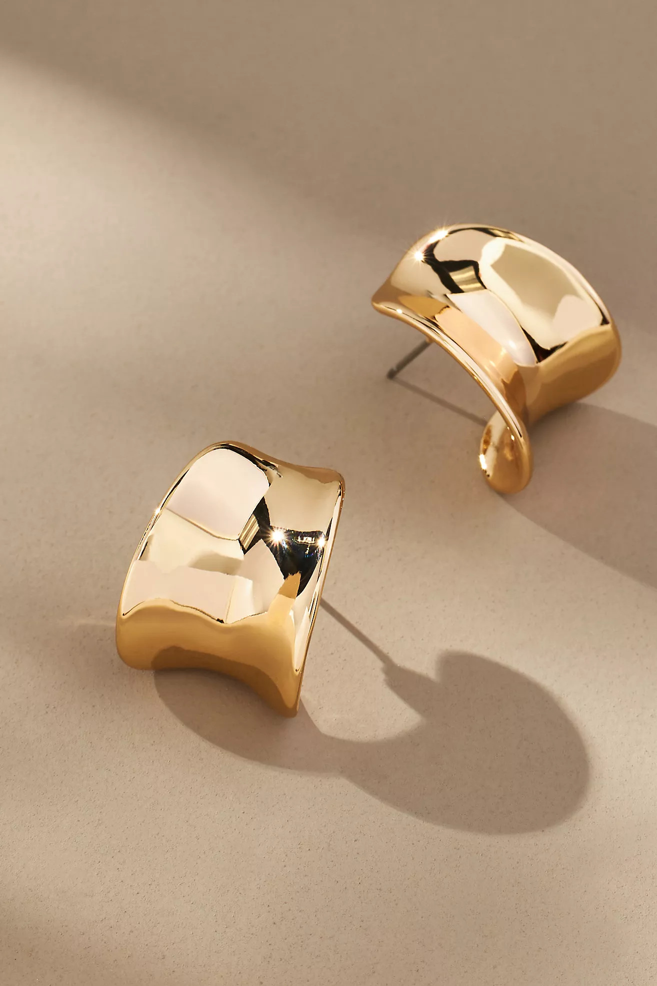 Curved Metal Earrings | Anthropologie (US)