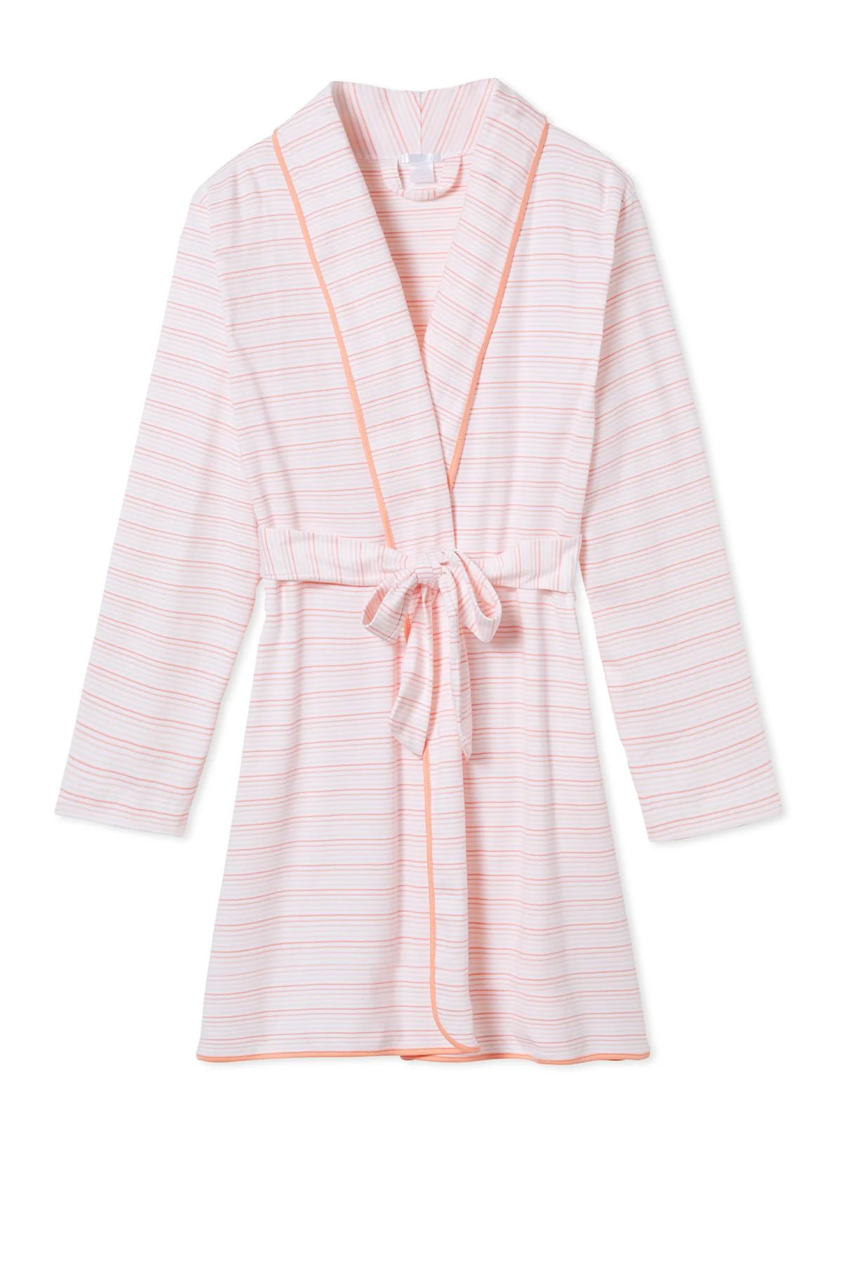 Pima Short Robe in Bellini Ombre | Lake Pajamas