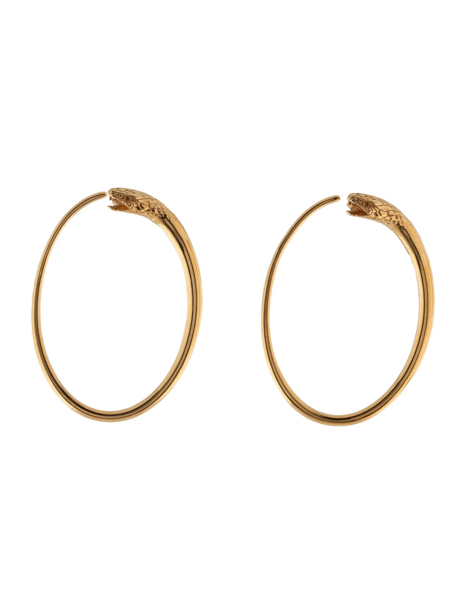 Snake Hoop Earrings | The RealReal