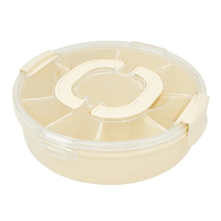 Mainstays Plastic Round Food Storage Snack Container, White, 11 Pieces | Walmart (US)