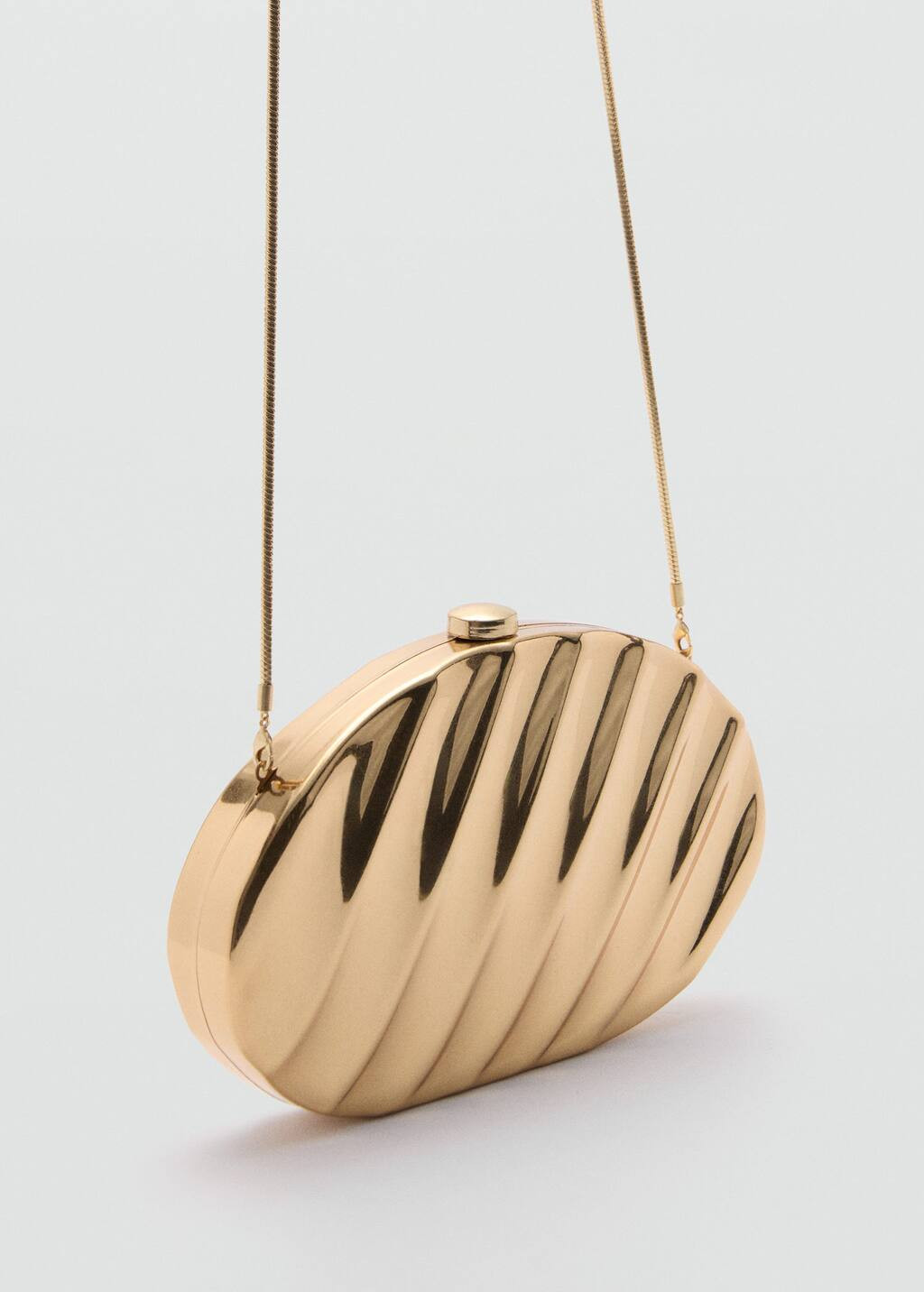 Metallic clutch bag -  Women | Mango USA | MANGO (US)