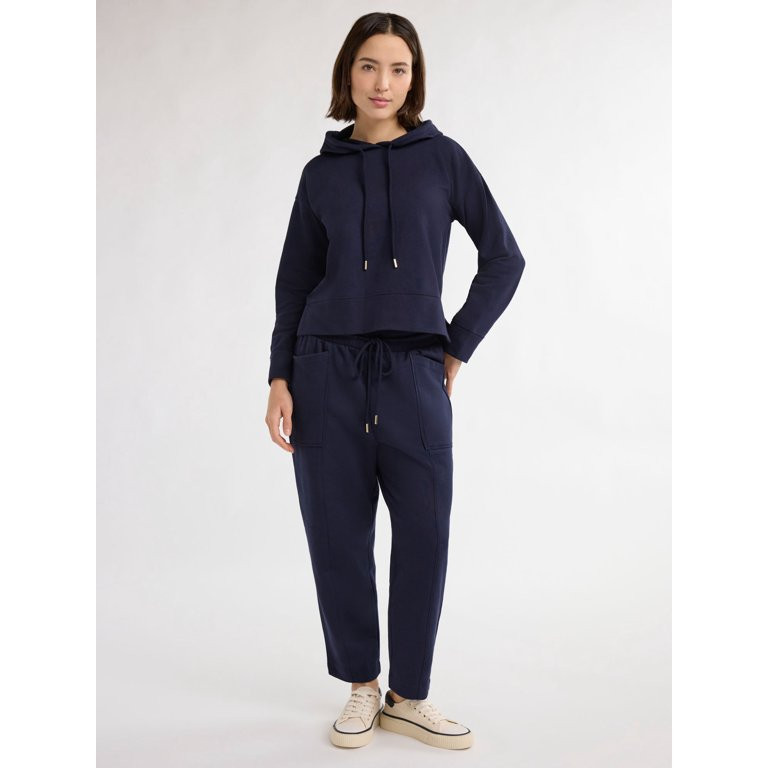 Free Assembly Women's and Women's Plus French Terry Cloth Hoodie with Long Sleeves, Sizes XS-4X | Walmart (US)