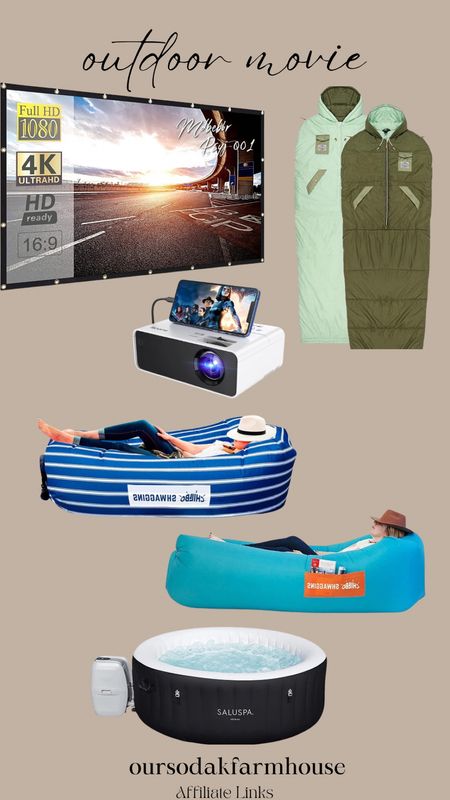 outdoor movie, camping activities, portal movie night, sleep sacks, nap sacks, portable hot tub, outdoor movie night, movie projector 

#LTKparties #LTKSeasonal #LTKfamily