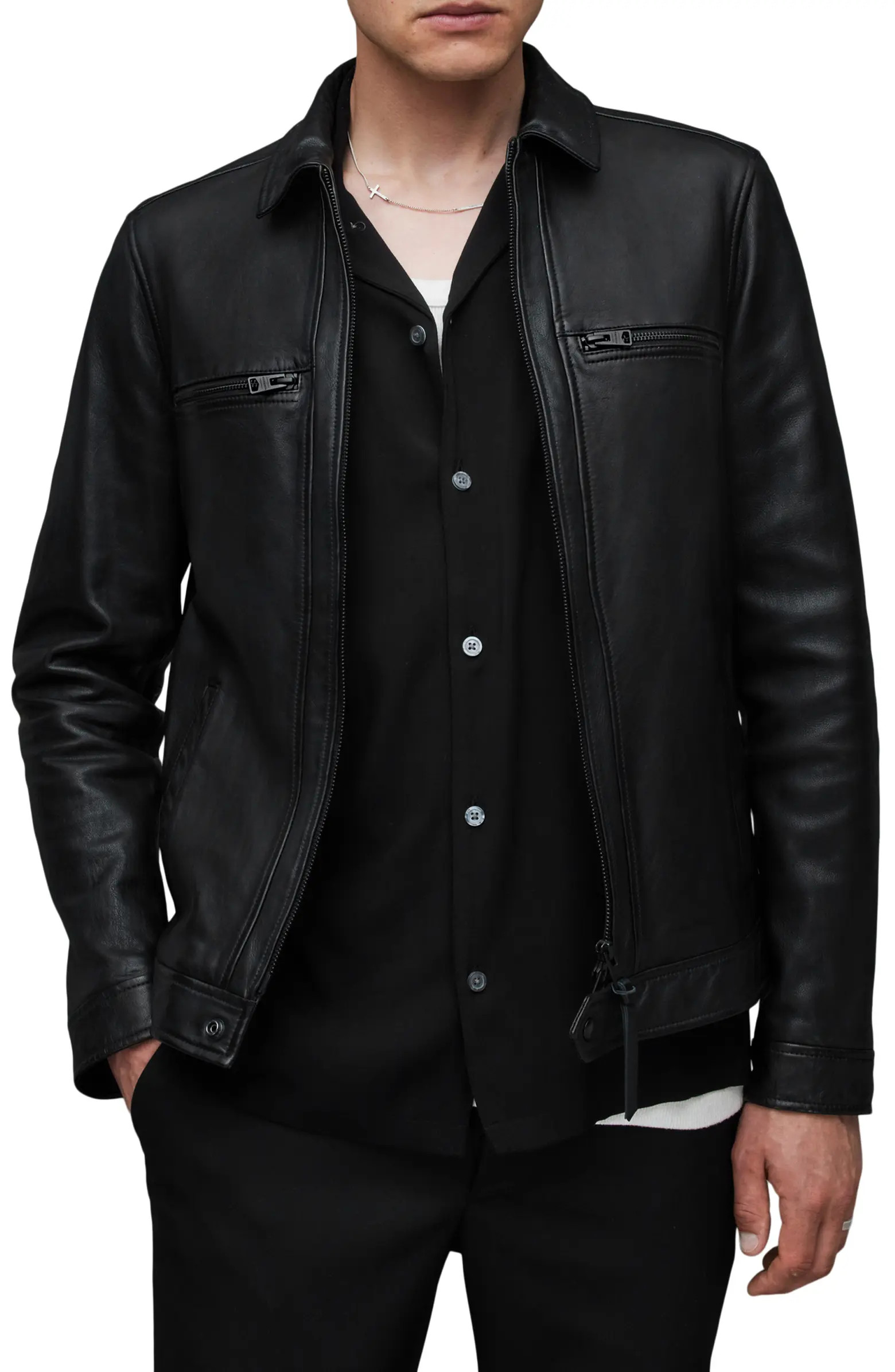 AllSaints Luck Leather Jacket | Nordstrom | Nordstrom