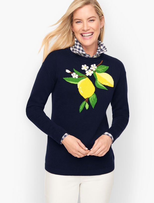 Fresh Lemons Intarsia Sweater | Talbots