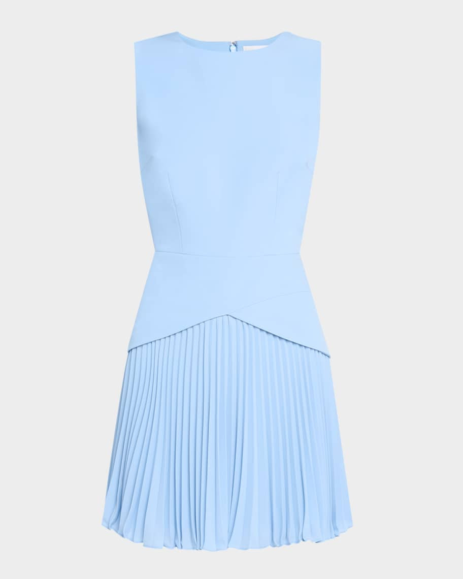 Milly Haddy Sleeveless Pleated Mini Dress | Neiman Marcus