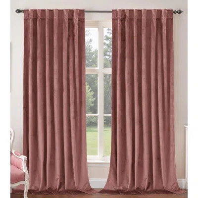 The Velvet Curtains Fall Decor, Set of 2 Window Panels, 52Inch | Wayfair North America