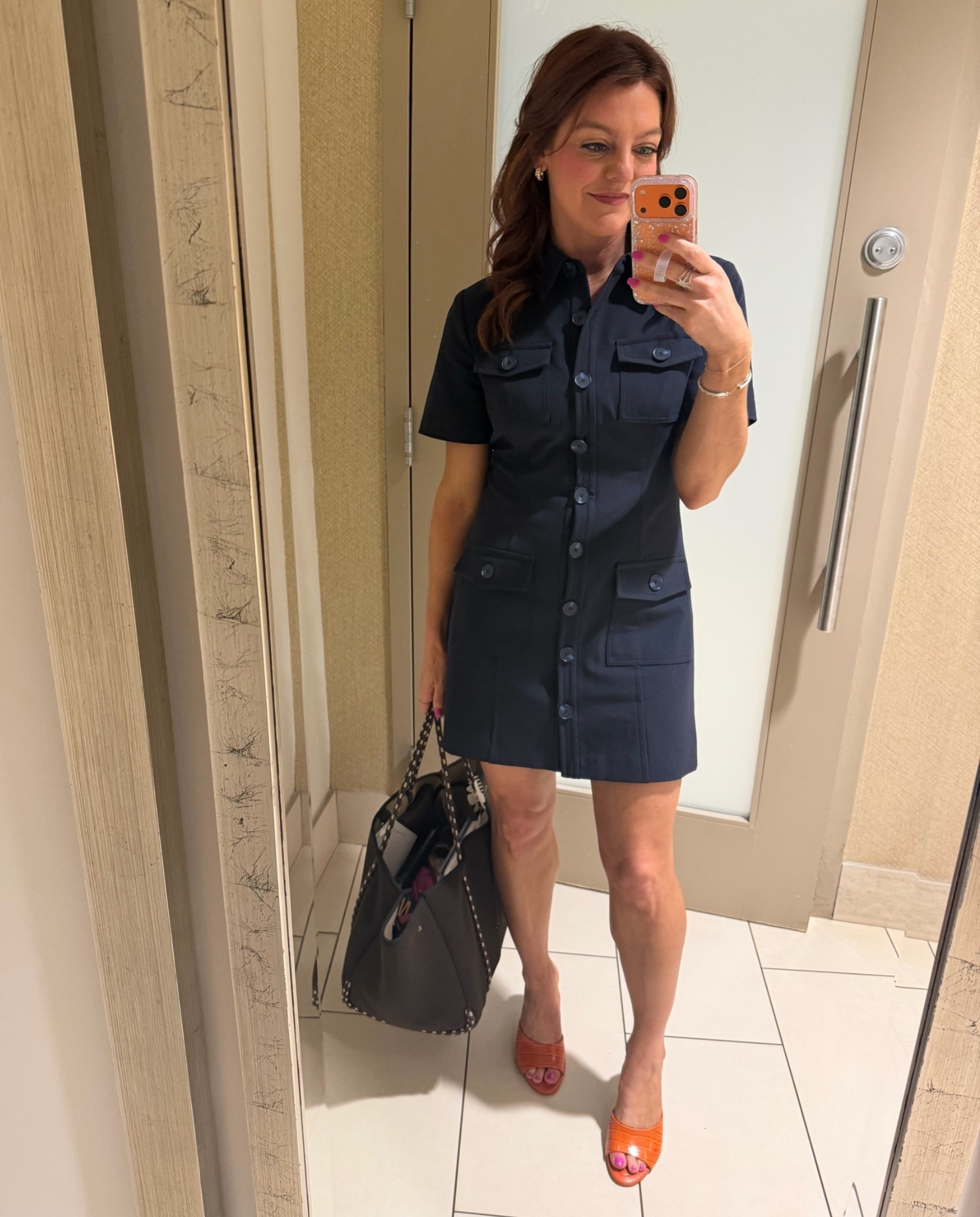 Orange mules - had to have them. Discounted right now on the site. Dress I rented from RTR.

#LTKdayinmylife #LTKgrwm #LTKootd
