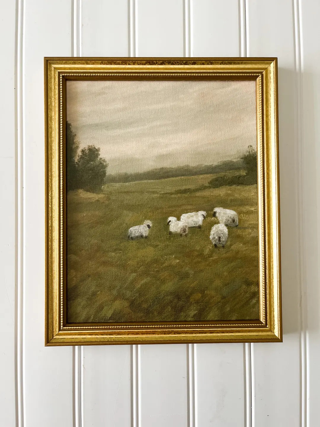 Landscape With Sheep/fine Art Framed Print of Original Painting/sheep Framed Canvas Print/origina... | Etsy (US)