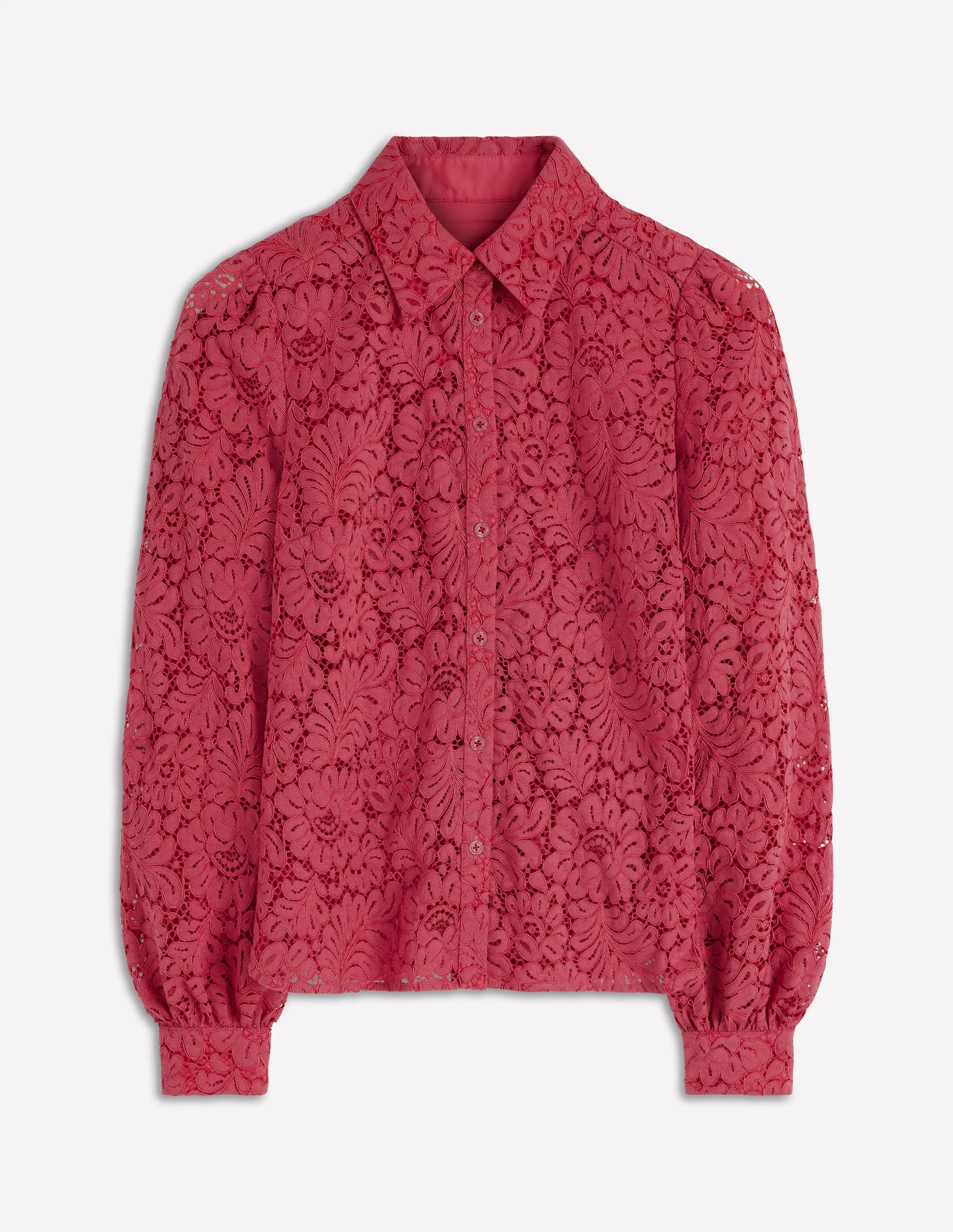 Cara Lace Shirt-Cherry Blush | Boden (US)
