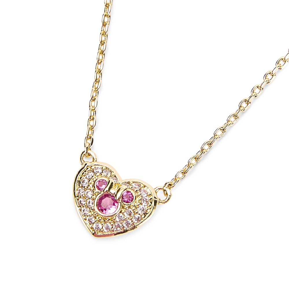 Mickey Mouse Icon Heart Pavé Necklace | Disney Store