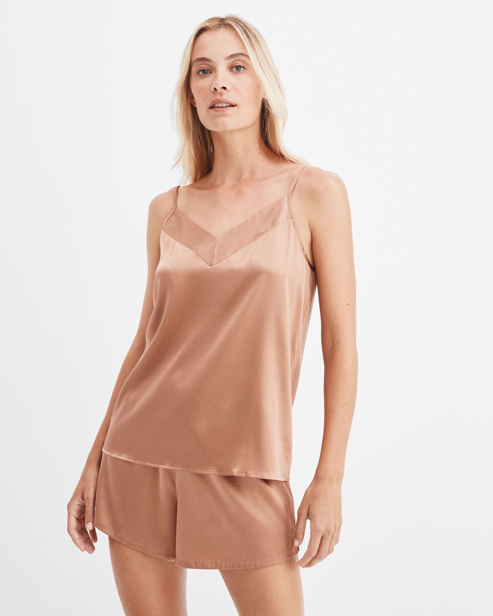 Washable Silk Double V Sleep Cami | Haven Well Within