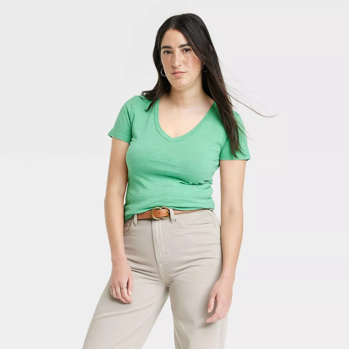 Women's Fitted V-Neck Short-Sleeve … curated on LTK