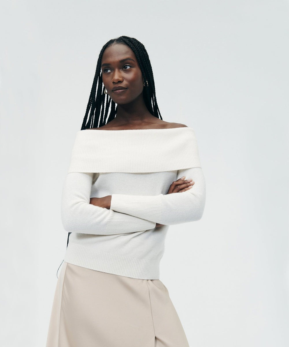 Cashmere Off The Shoulder Sweater | NAADAM