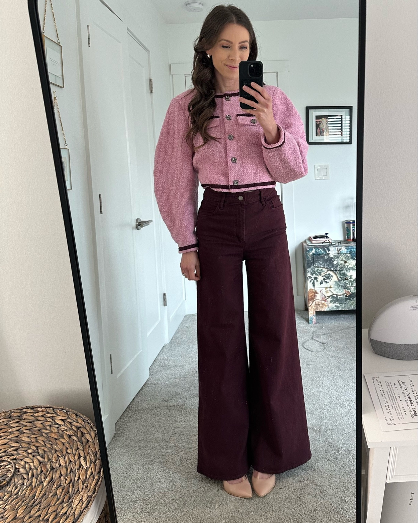 Colleagues in town for the weekend, so I’m leaning a little more professional than I might on a normal Saturday🩷 

These jeans are on sale. Jacket is old so I tagged very similar.

Kind of a #casualfriday look #ladyjacket #tweed

#LTKdayinmylife #LTKootd #LTKWorkwear