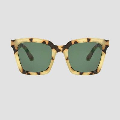 Women's Tortoise Shell Print Square Sunglasses - A New Day™ Brown | Target