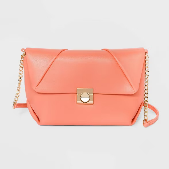 Snap Closure Crossbody Bag - A New Day™ Coral | Target