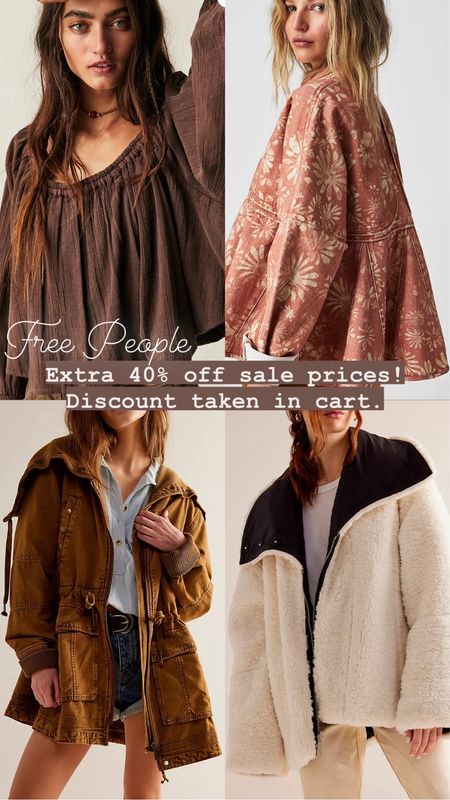 Today only: extra 40% free people sale items! Discount taken in cart. Here are a few of my favorites! 

#LTKCyberWeek #LTKGiftGuide #LTKSeasonal