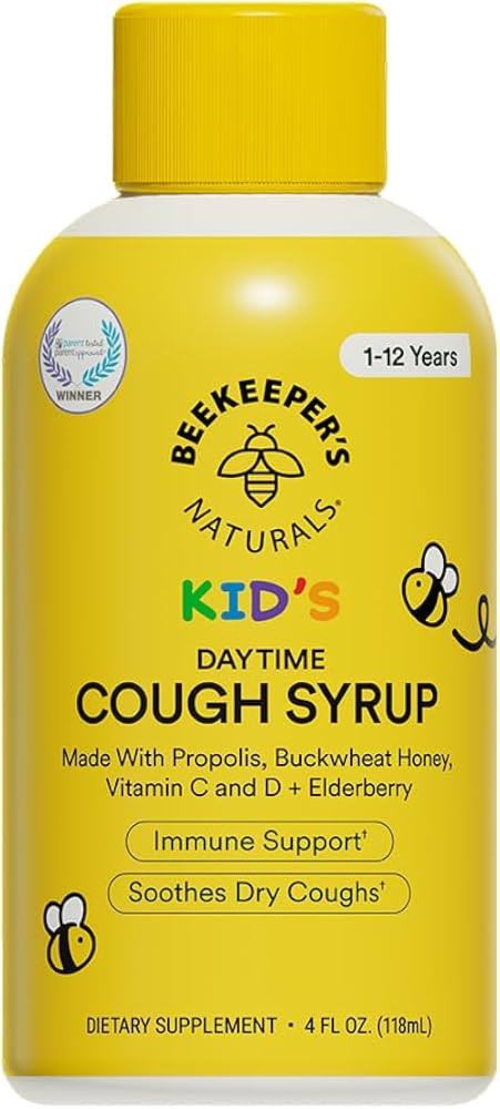 Beekeeper's Naturals Propolis Honey Cough Syrup Daytime for Kids Immune Support with Elderberry, ... | Amazon (US)