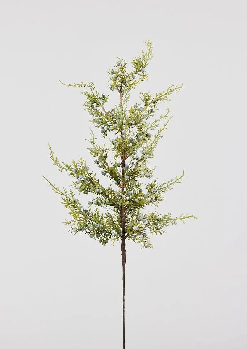 Faux Juniper & Berry Branch | Artificial Winter Greenery | Afloral.com | Afloral