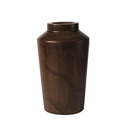 Better Homes & Gardens Brown 10" Paulownia Wood Angular Tall Vase | Walmart (US)