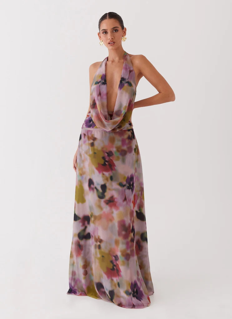 Elysia Chiffon Maxi Dress - Mystic Meadow | Peppermayo (Global)