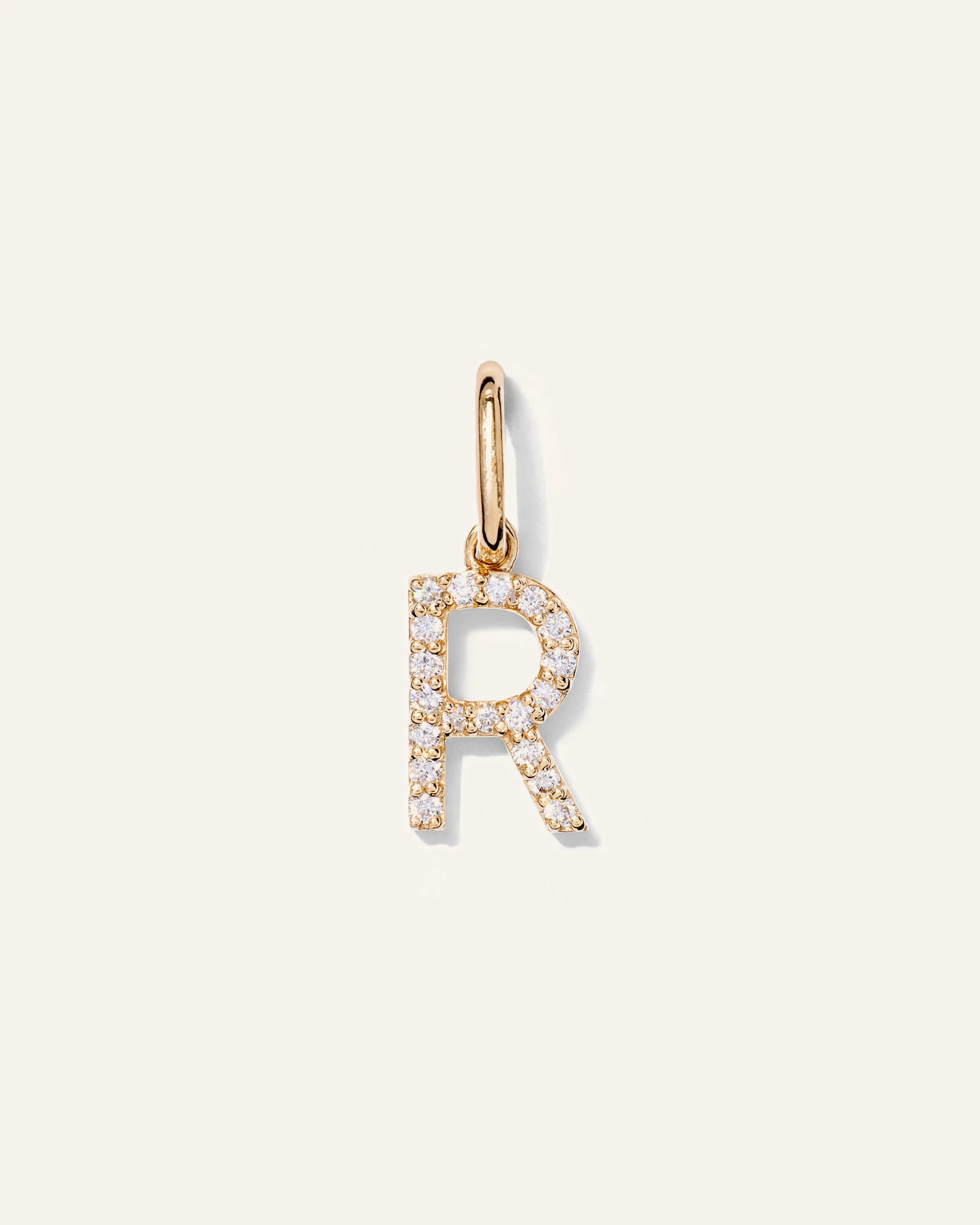 14K Gold Diamond Letter Charm | Quince