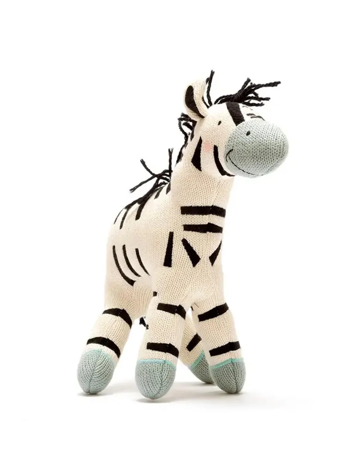 Large Organic Cotton Knitted Zebra | Colored Organics