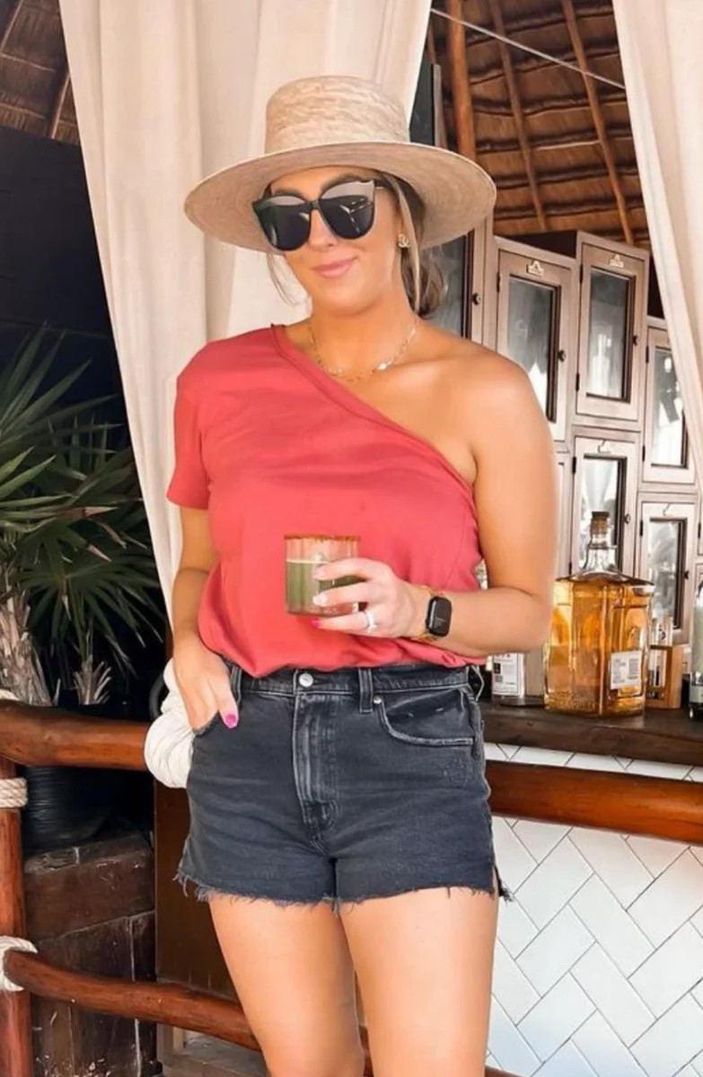 Somethin' About You One Shoulder Top- 2 colors | Apricot Lane Boutique