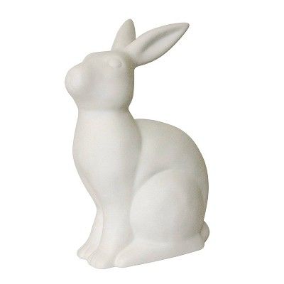 Porcelain Bunny Rabbit Shaped Animal Light Table Lamp White - Simple Designs | Target