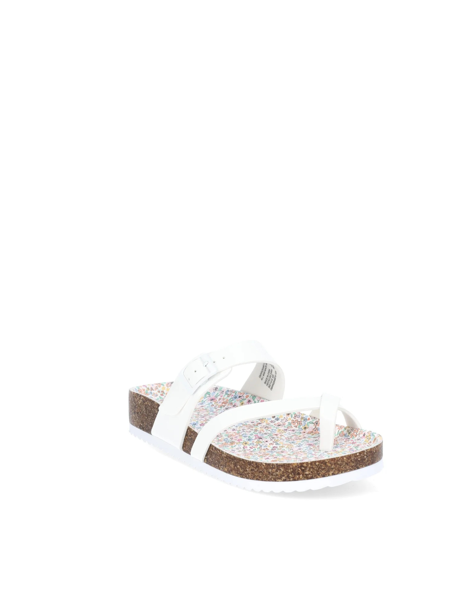 Wonder Nation Little & Big Girl Footbed Toe Buckle Sandal | Walmart (US)