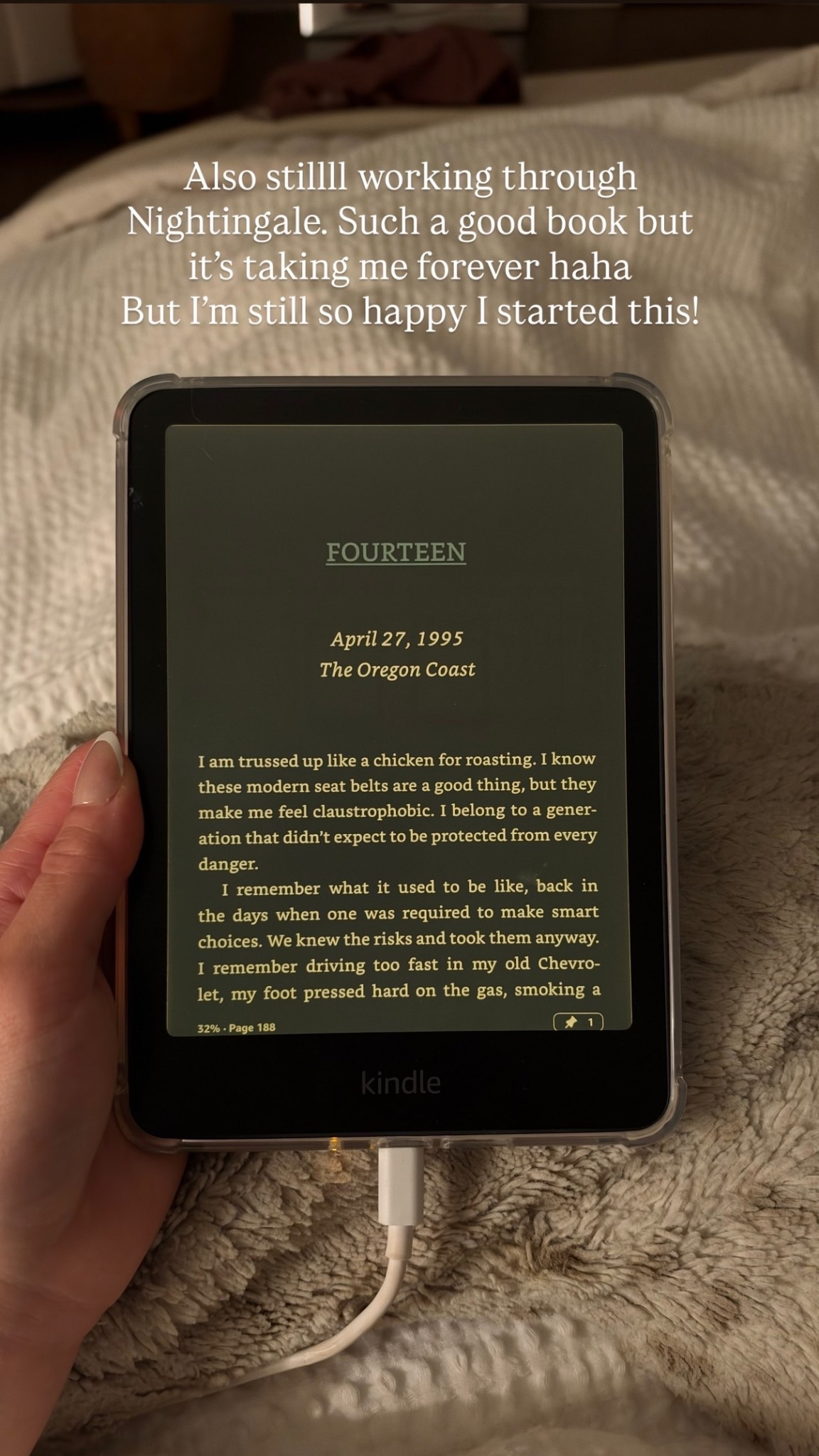 Also stillll working through Nightingale on my kindle. Such a good book but it’s taking me forever haha

But I’m still so happy I started this!

#LTKstorytime #LTKselfcare