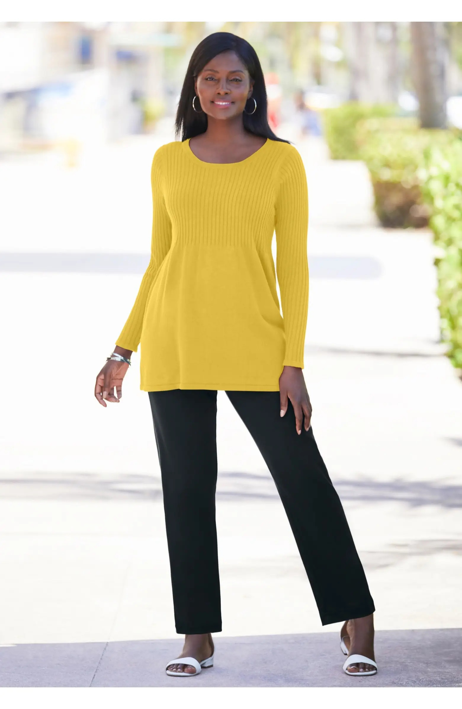 Ribbed Baby Doll Tunic Sweater | Nordstrom