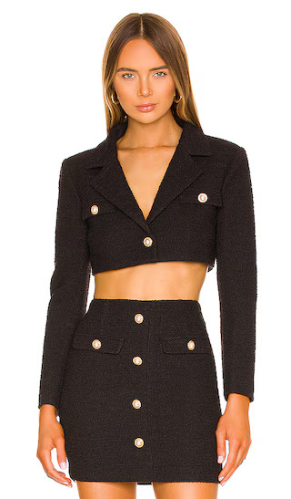 Becka Crop Blazer in Black | Revolve Clothing (Global)